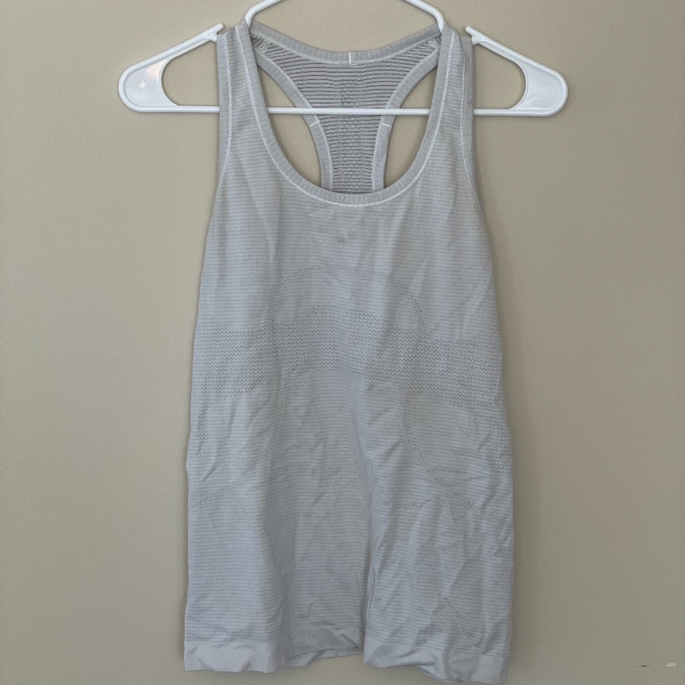 Lululemon Athletica Swiftly Tech Racerback Tank Top in Light Gray